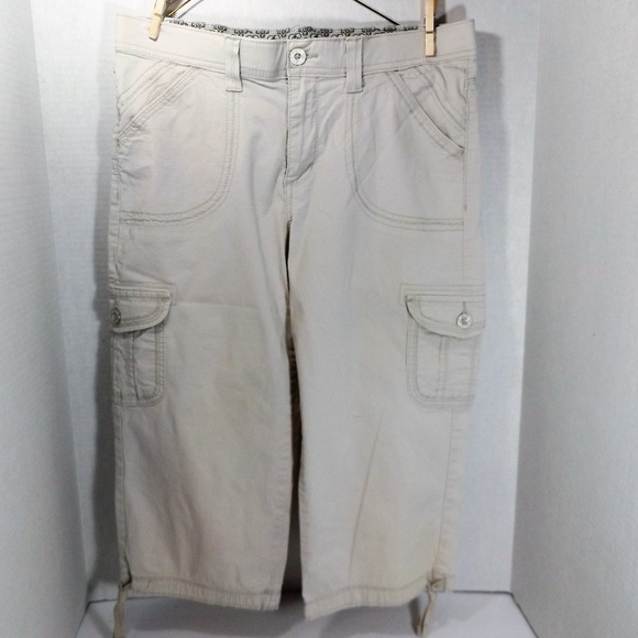 Lee Pants S Capris Cargo Drawstring Bottom Hem 12 Poshmark